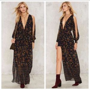 Nasty gal laguna sunrise slit dress